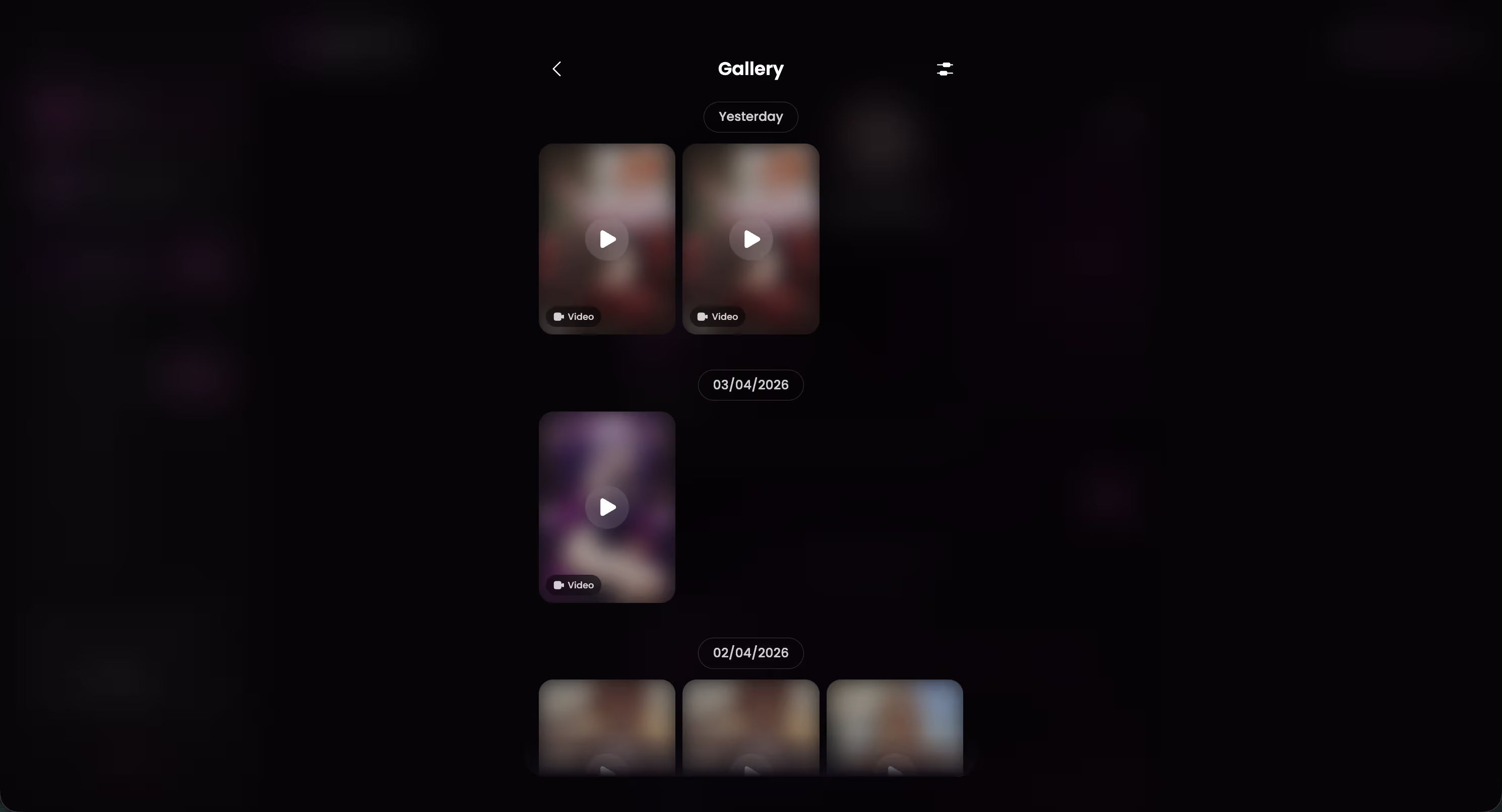 La galleria per personaggio di GoLove.ai ordinata per data